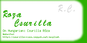 roza csurilla business card